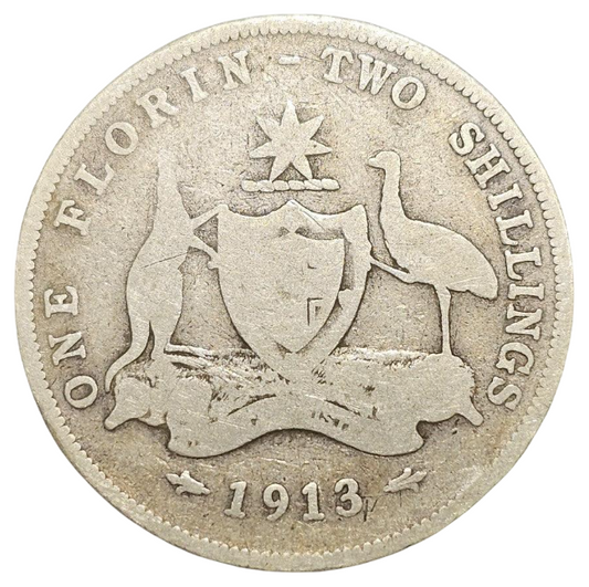 1913 Australian Florin - Very Good