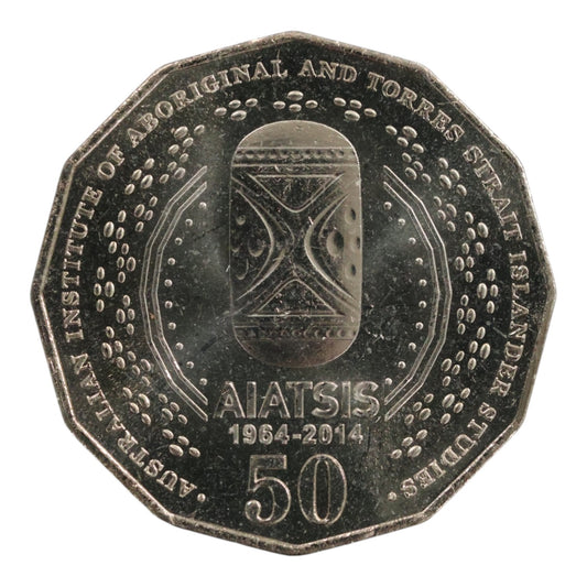 2014 50c Coin - 50th anniversary of AIATSIS - Uncirculated