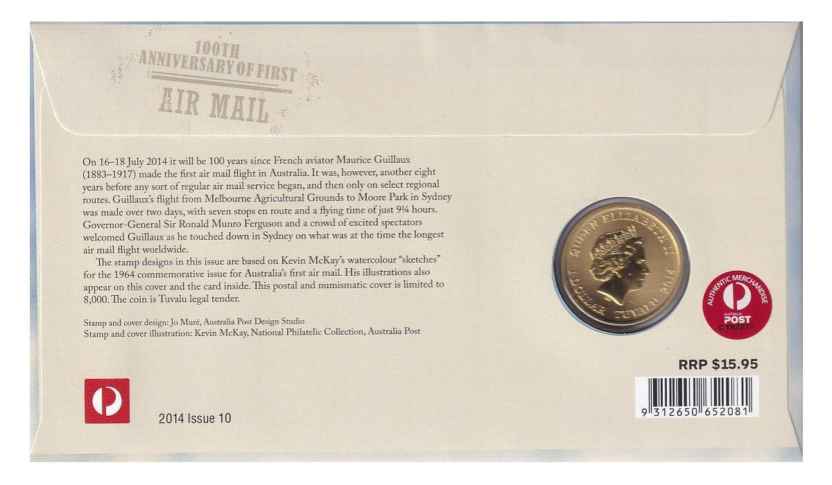 2014 Perth Mint PNC - First Air Mail 100th Anniversary