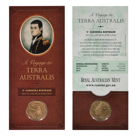 2014 $1 Coin - A Voyage to Terra Australis - 'C' Mintmark