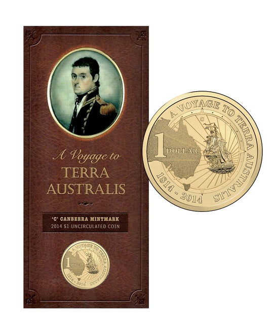 2014 $1 Coin - A Voyage to Terra Australis - 'C' Mintmark