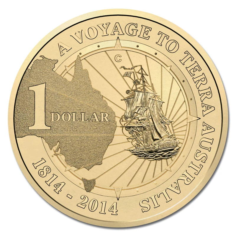 2014 $1 Coin - A Voyage to Terra Australis - 'C' Mintmark