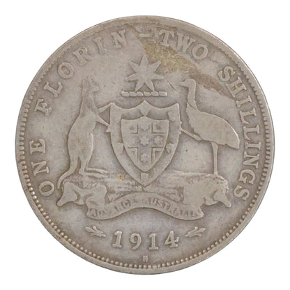 1914 (H) Australian Florin - Very Good