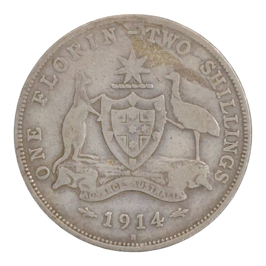 1914 (H) Australian Florin - Very Good