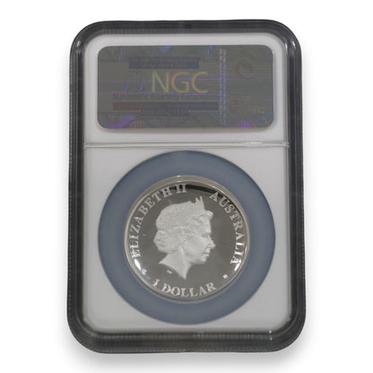 2014 $1 1oz High Relief Silver Proof Coin – Australian Kangaroo (NGC PF 70 Ultra Cameo – One of First 2000 Struck)