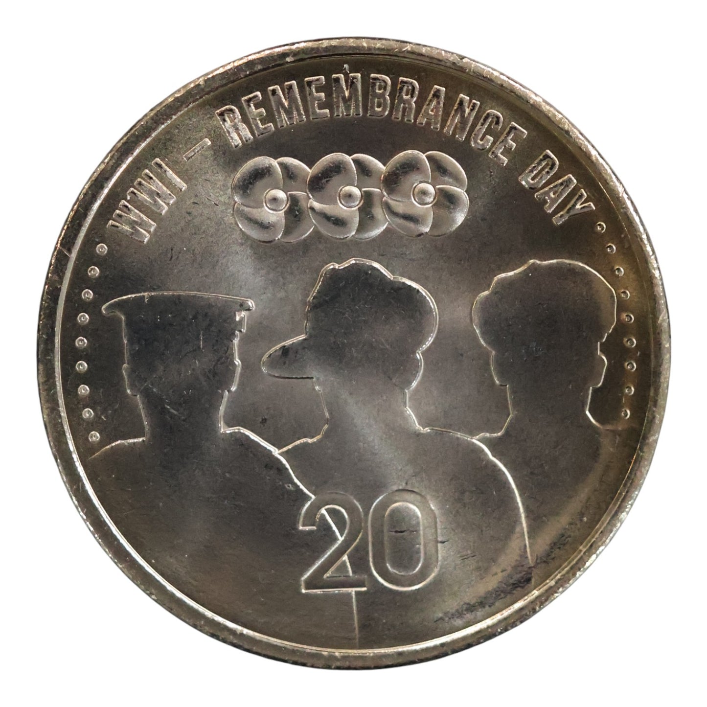 2015 20c Coin - ANZACS Remembered - Remembrance Day - Toned