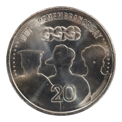 2015 20c Coin - ANZACS Remembered - Remembrance Day