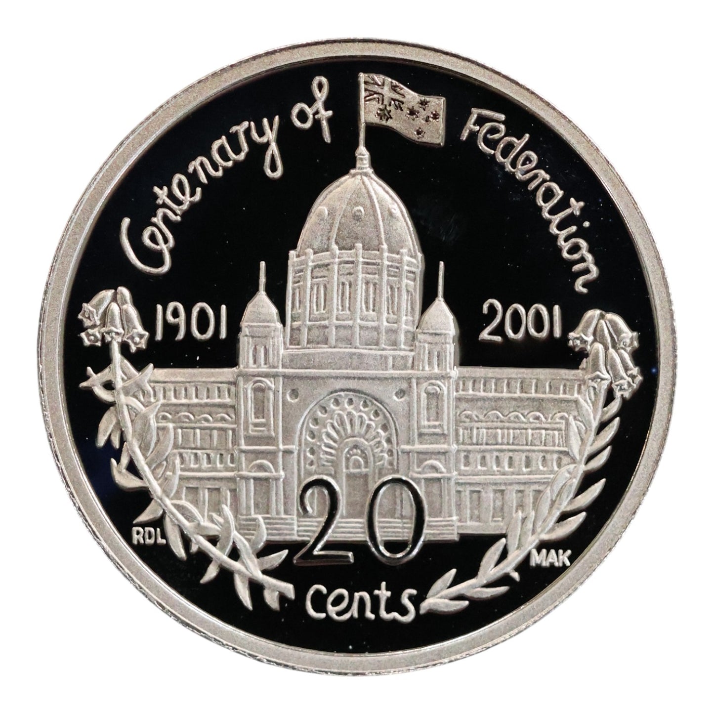 2001 20c Coin - Centenary of Federation - Victoria - Proof