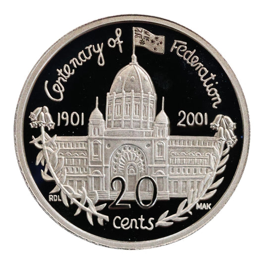 2001 20c Coin - Centenary of Federation - Victoria - Proof