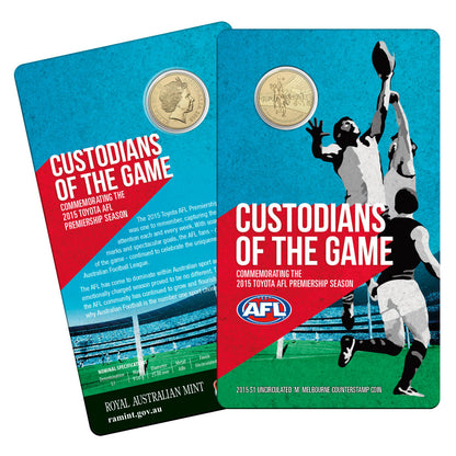 2015 $1 Coin - AFL Premiership Season - 'M' Counterstamp