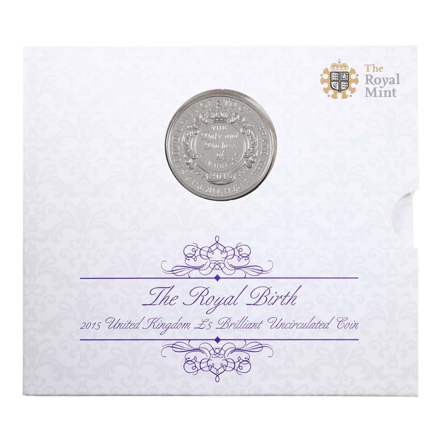 2015 Royal Birth of Princess Charlotte - £5 Crown - Brilliant Uncirculated Coin In Folder