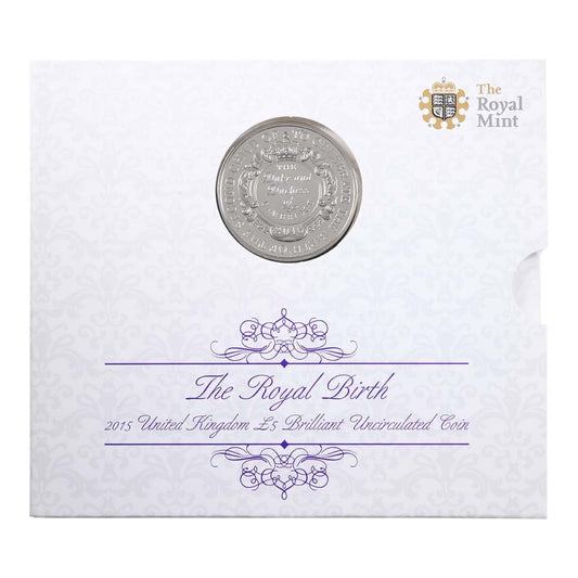 2015 Royal Birth of Princess Charlotte - £5 Crown - Brilliant Uncirculated Coin In Folder
