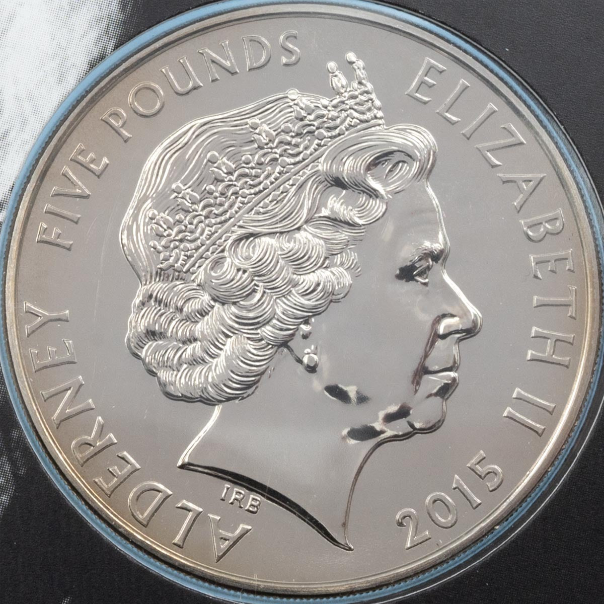 2015 Salvation Army 150th Anniversary - Alderney £5 Crown - Brilliant Uncirculated Coin In Folder