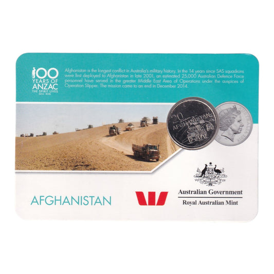 2016 20c Coin - 'Anzac to Afghanistan' - Afghanistan