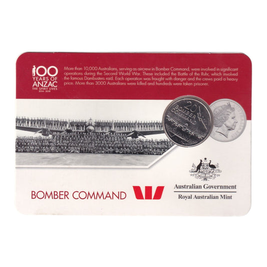 2016 20c Coin - 'Anzac to Afghanistan' - Bomber Command