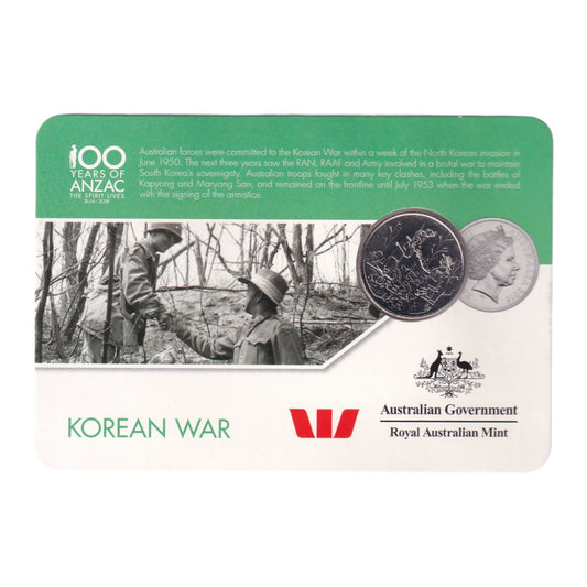2016 20c Coin - 'Anzac to Afghanistan' - Korean War