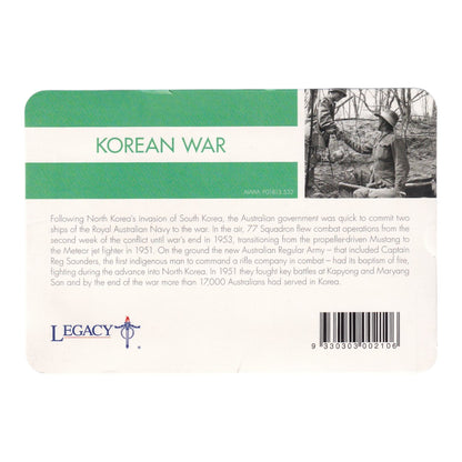 2016 20c Coin - 'Anzac to Afghanistan' - Korean War