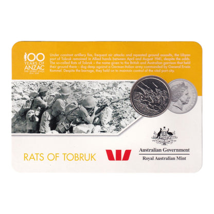 2016 20 Cent Coin - 'Anzac to Afghanistan' - Rats of Tobruk