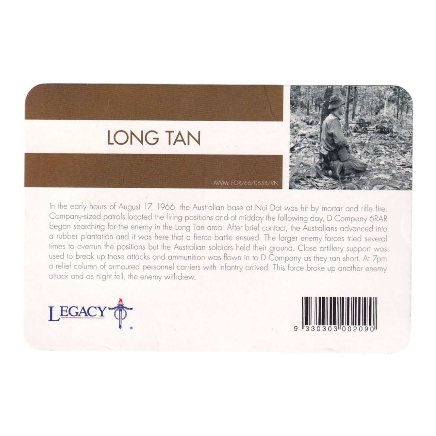 2016 25 Cent Coin - ANZAC to Afghanistan - "Long Tan"