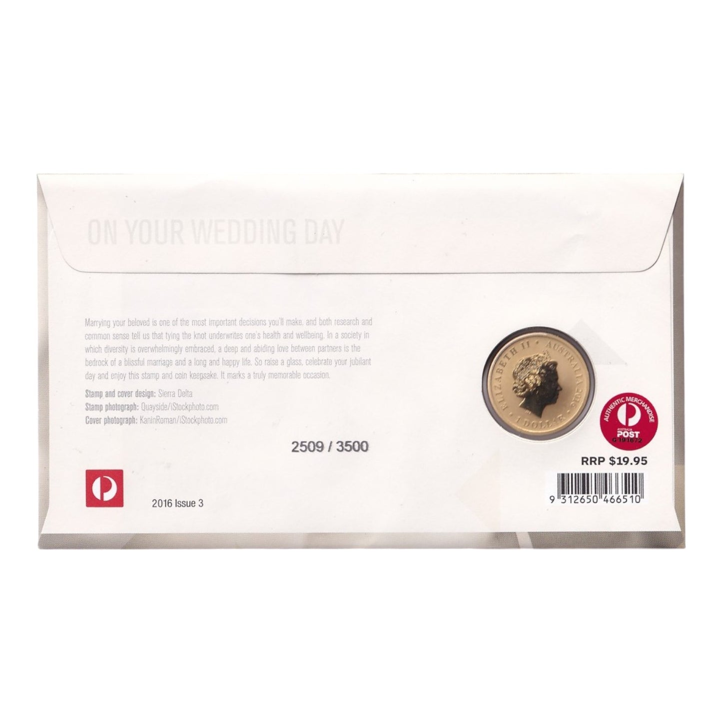 2016 Perth Mint PNC - On your Wedding Day - Limited to 3,500
