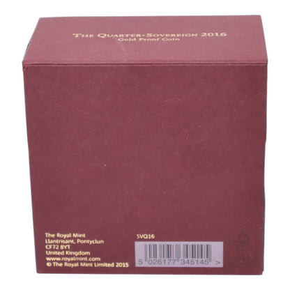 2016 Gold Quarter Sovereign – Elizabeth II 90th Birthday (Butler Portrait)