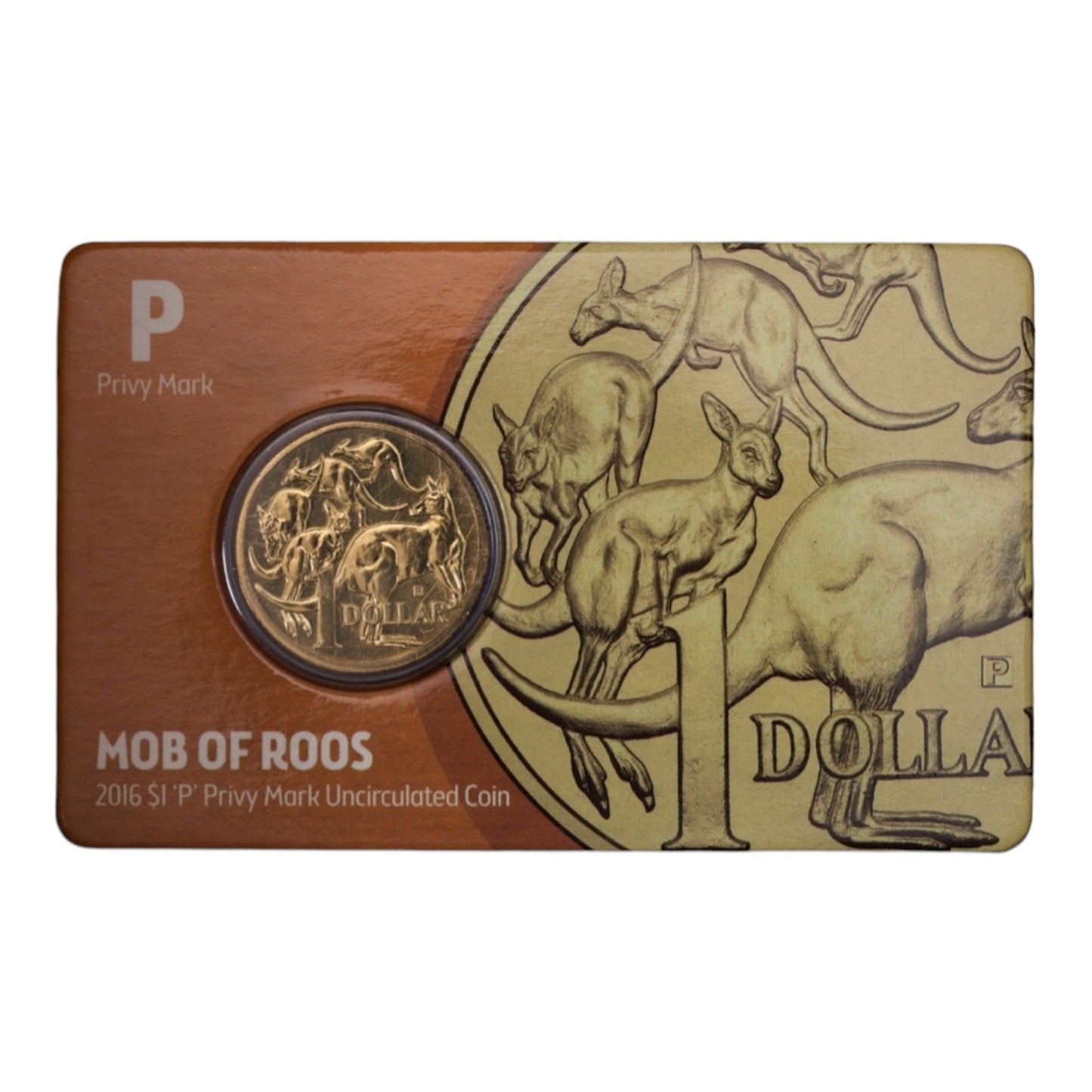 2016 Perth Money Expo - Mob of Roos - 'P' Privymark $1 Coin