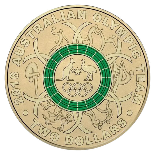 2016 $2 Coin - Brazil Olympic and Paralympic Games - Green - Uncirculated