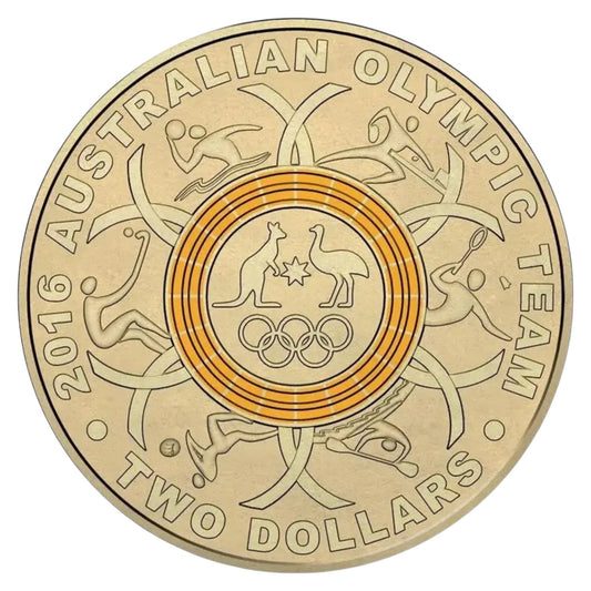 2016 $2 Coin - Brazil Olympic and Paralympic Games - Orange - Uncirculated