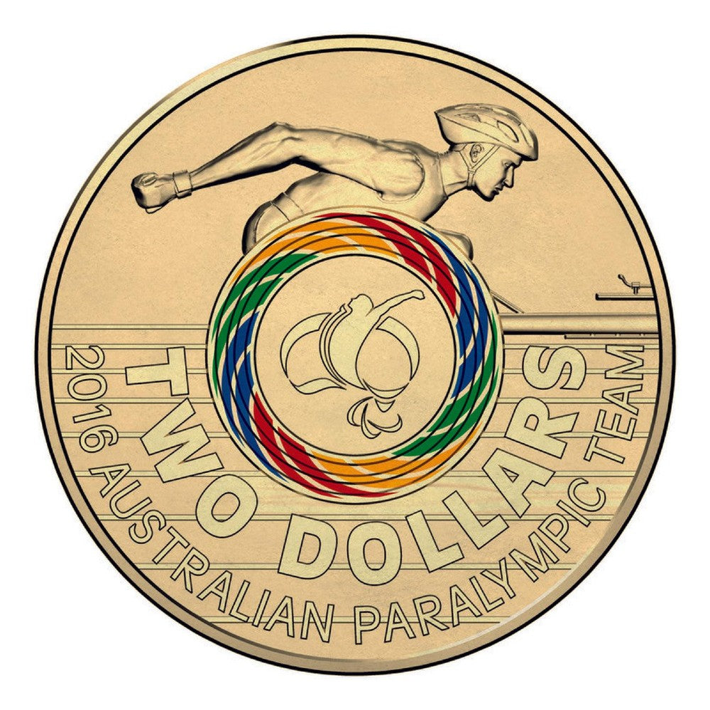 2016 $2 Coin - Brazil Olympic and Paralympic Games - Australian Paralympic Team - Uncirculated