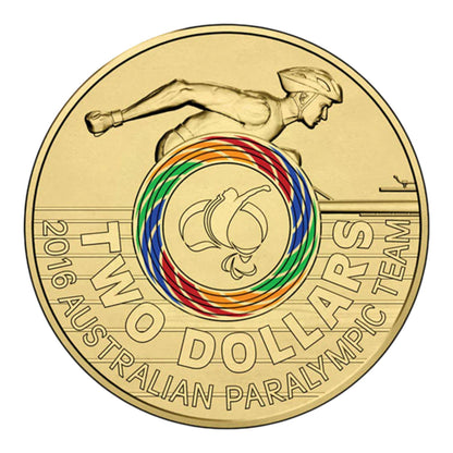 2016 $2 Coin - Australian Paralympic Team Uncirculated in Mint Pack