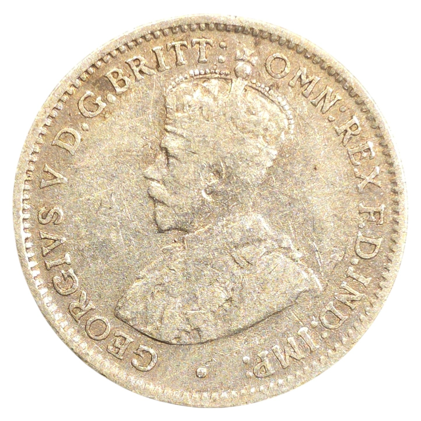 1917 Australian Threepence - "Three-Legged Emu" Die Crack Error