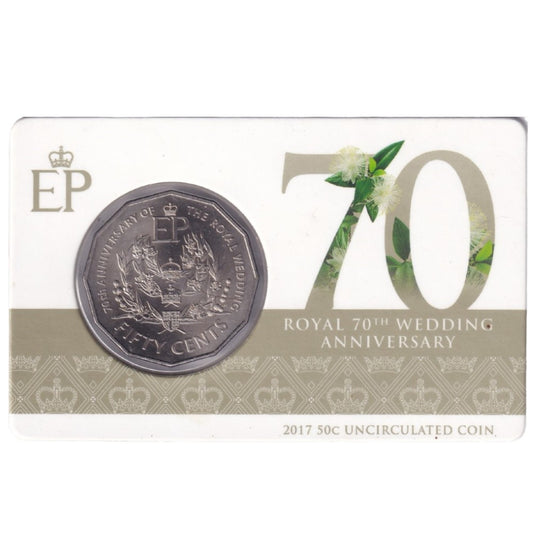 2017 50c Coin - Royal 70th Wedding Anniversary