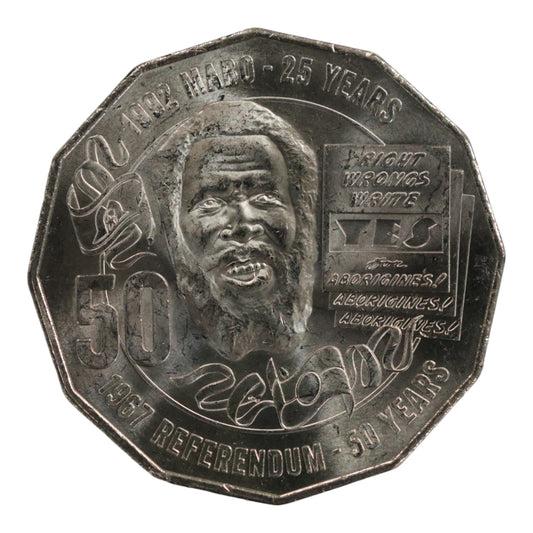 2017 50c Coin - 50th anniversary 1967 referendum/25th anniversary of the Mabo decision