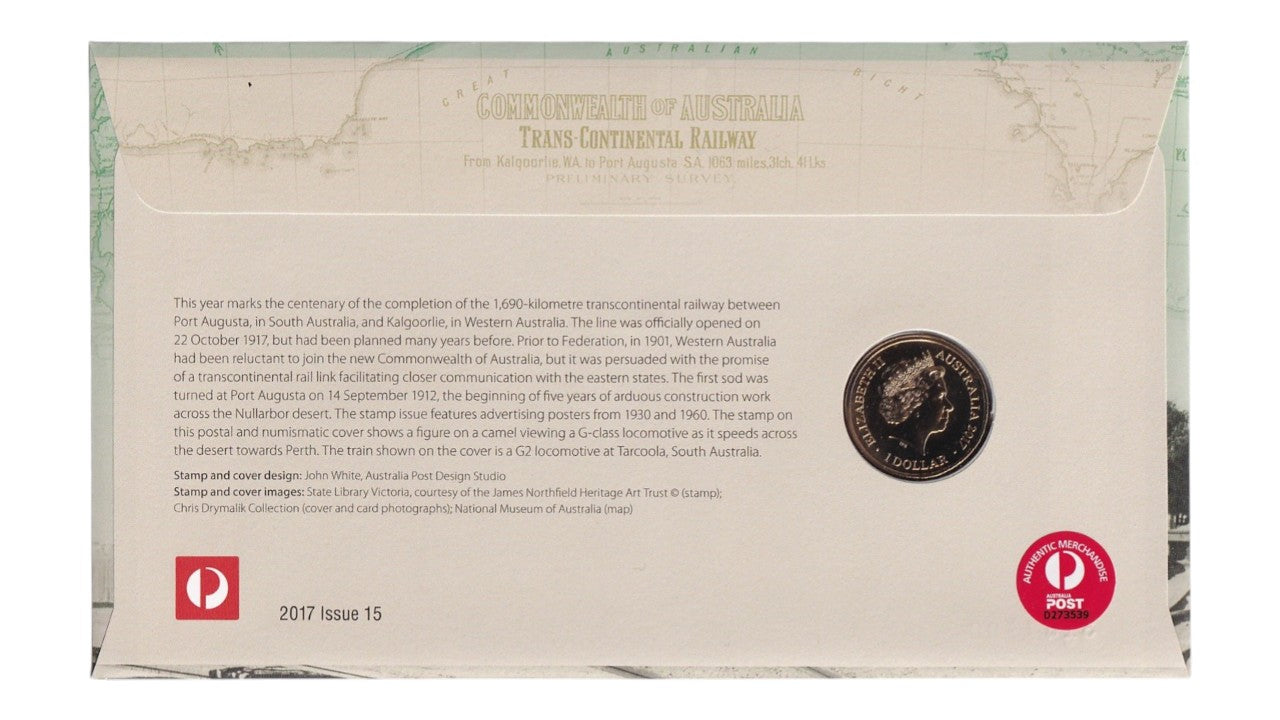 2017 PNC - Melbourne Money Expo - Trans-Australian Railway with 'C' Mintmark $1 Coin