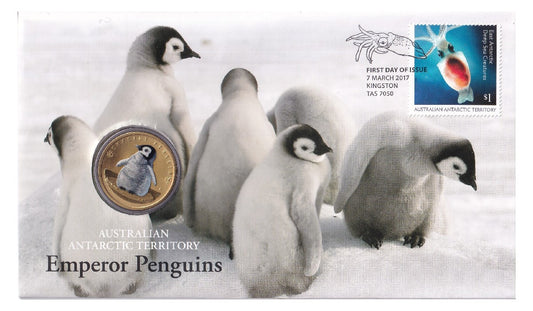 2017 Perth Mint PNC - Australian Antarctic Territories - Emperor Penguin