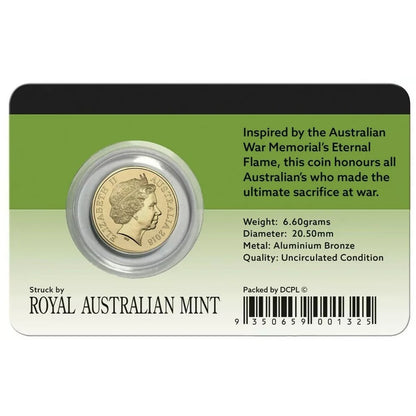 2018 $2 Lest We Forget - Colour Aluminium-Bronze Uncirculated Coin Pack