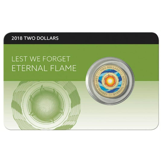 2018 $2 Lest We Forget - Colour Aluminium-Bronze Uncirculated Coin Pack