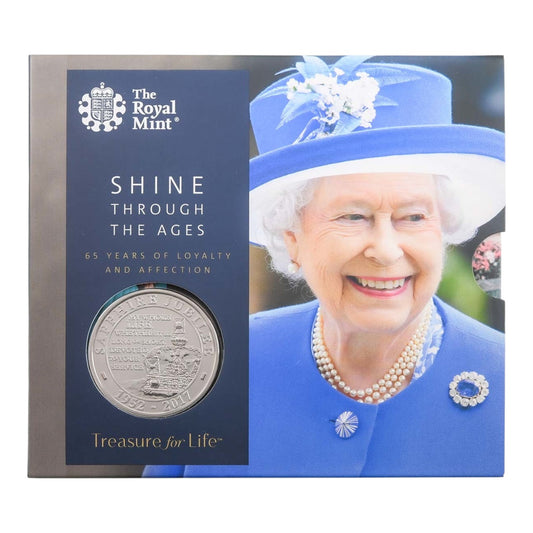 2017 Queen Elizabeth II Sapphire Jubilee - £5 Crown - Brilliant Uncirculated Coin In Folder