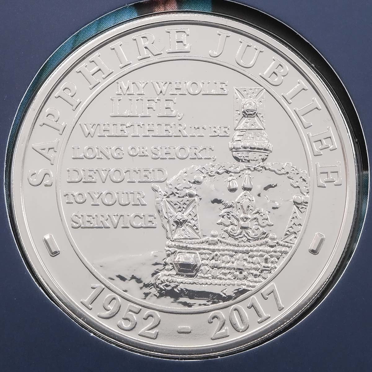 2017 Queen Elizabeth II Sapphire Jubilee - £5 Crown - Brilliant Uncirculated Coin In Folder