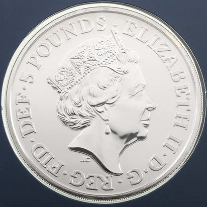 2017 Queen Elizabeth II Sapphire Jubilee - £5 Crown - Brilliant Uncirculated Coin In Folder