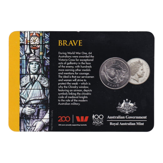 2018 20c Coin - Anzac Spirit - Brave