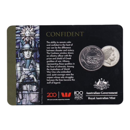 2018 20c Coin - Anzac Spirit - Confident