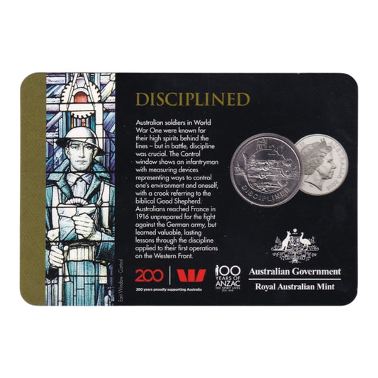 2018 20c Coin - Anzac Spirit - Disciplined