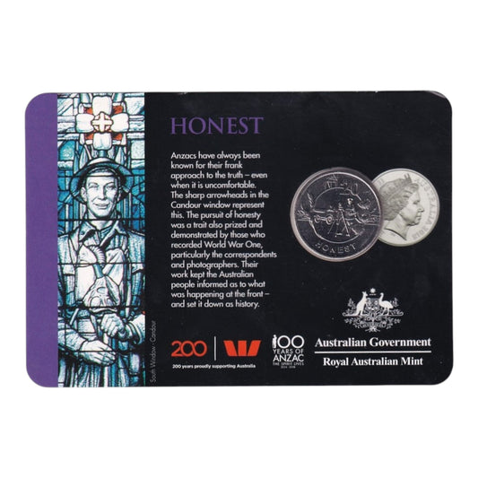 2018 20c Coin - Anzac Spirit - Honest