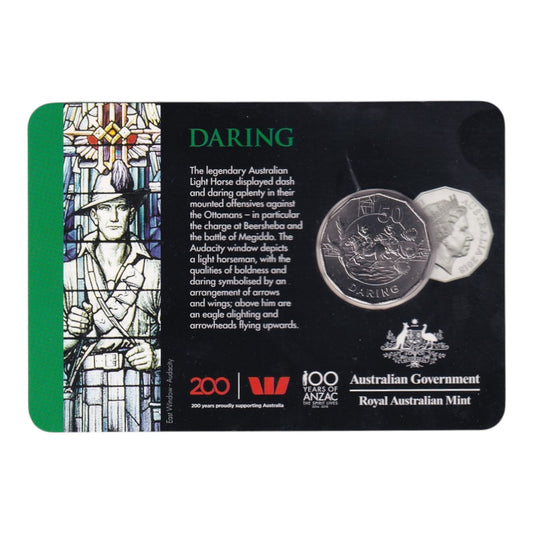 2018 50c Coin - Anzac Spirit - Daring