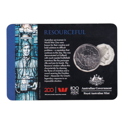 2018 50c Coin - Anzac Spirit - Resourceful