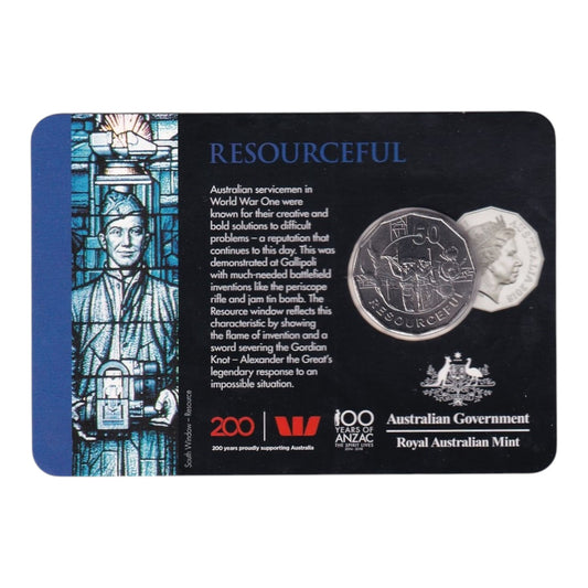 2018 50c Coin - Anzac Spirit - Resourceful