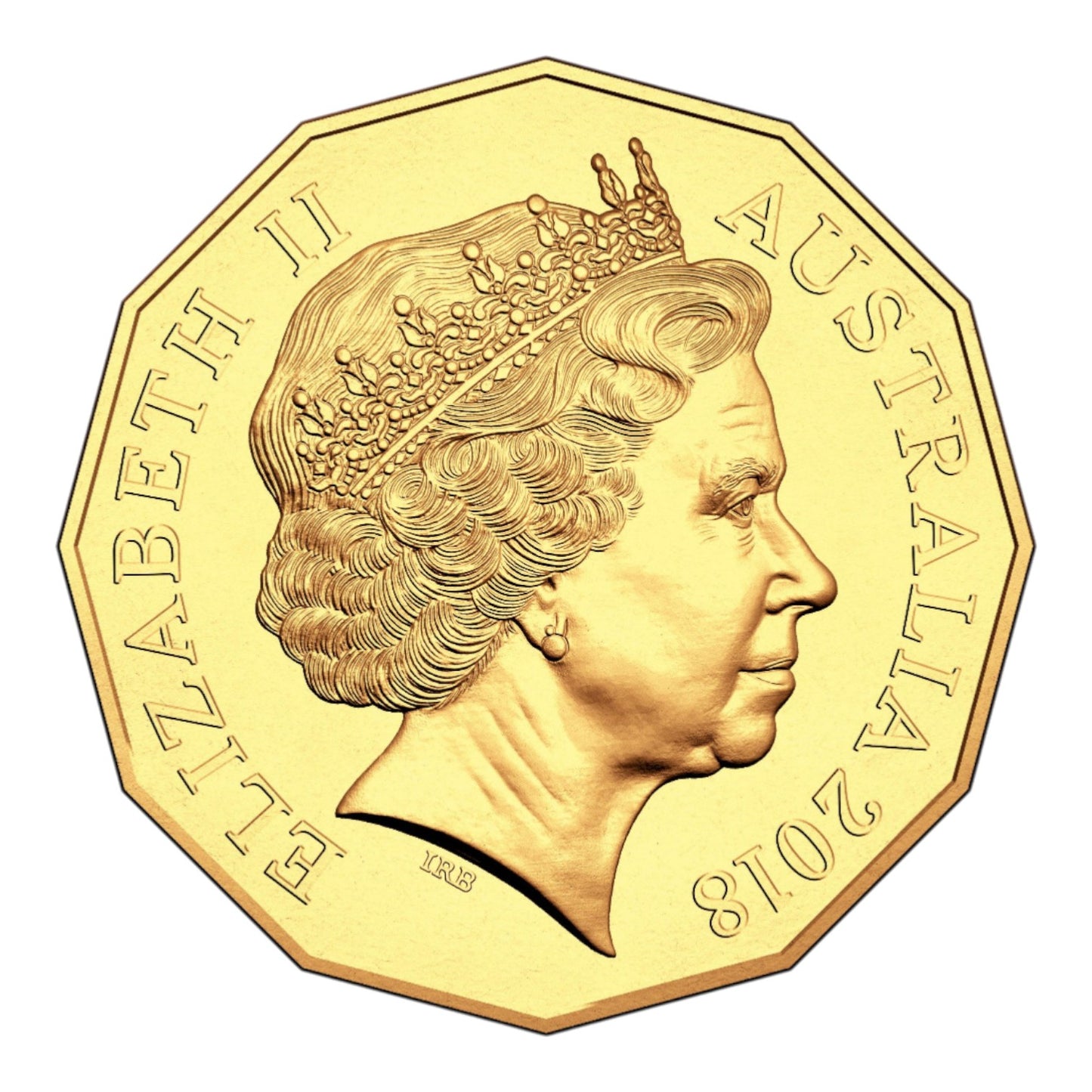 2018 50c Coin - XXI Commonwealth Games - Gold Plated