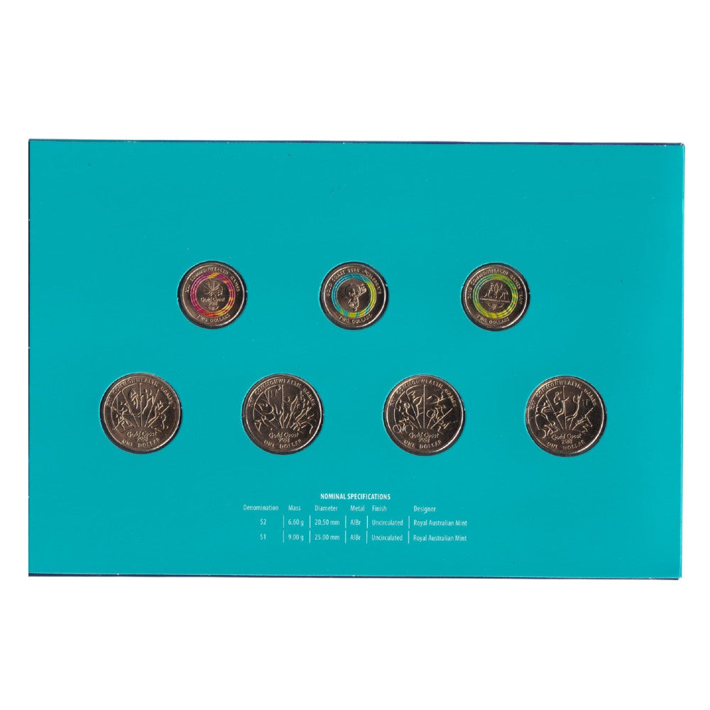2018 Gold Coast Commonwealth Games 7-Coin Collection