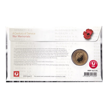 2018 Perth Mint PNC - A Centenary of Service - War Memorials
